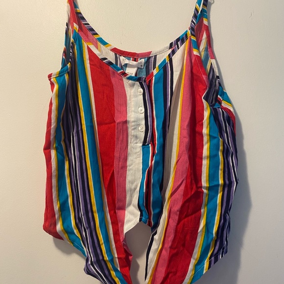 ⚫️ - New Full Tilt sleeveless top tie front medium - Picture 3 of 6